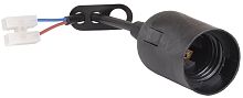 Патрон подвесной с шнуром Ппл27-04-К52 пластик Е27 черный (50шт) (стикер на изделии) | код EPP14-04-01-K02 | IEK